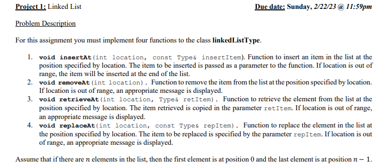 can someone solve #ifndef H_LinkedListType #define H_LinkedListType #include #include #include using namespace