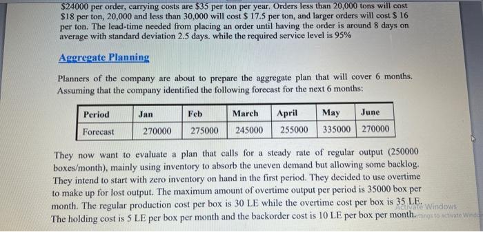 based on 2021 forecast and determine when it is appropriate to outsource