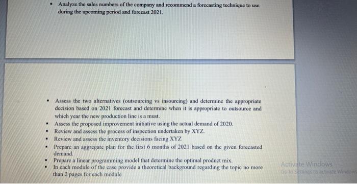 the process of inspection undertaken by XYZ 5-Review and assess the inventory
