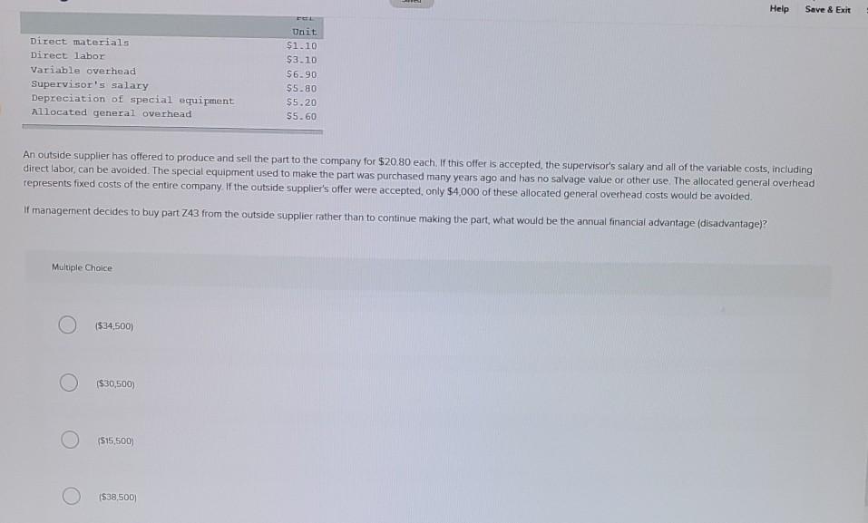 $10,000 O ($50,000) $50,000 O An automated tuming machine is the current