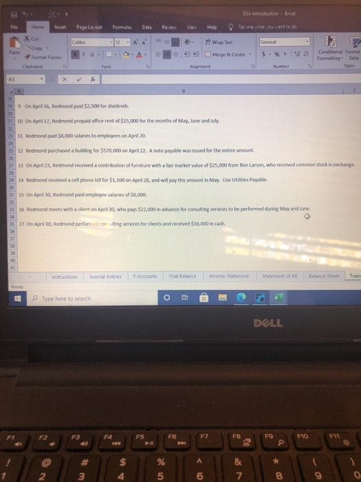 and balance sheet. Formule Data Page Layout Revie Vies Help Tell me