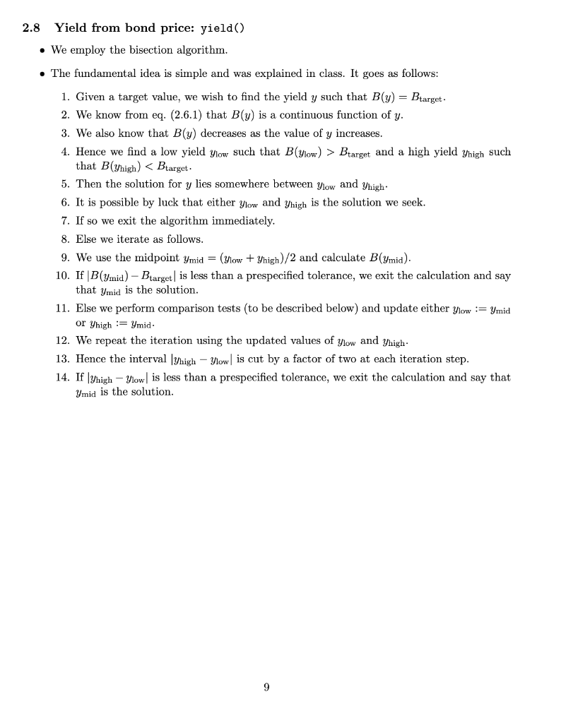 features of a real bond class in a financial software library. 2.2