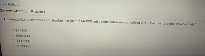  View Policies Current Attempt in Progress Coronado Company has a contribution