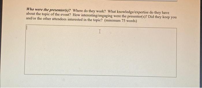 I need help please the topic base on event in college Who