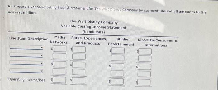 business segments as follows: Media Networks: Television production and distribution, including ABC