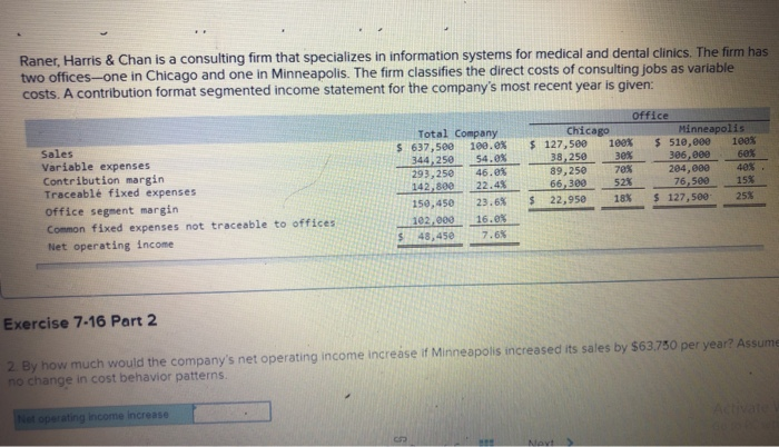 for medical and dental clinics. The firm has two offices-one in Chicago