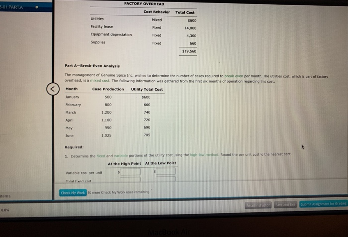 before completing parts and C. Genuine Spice Inc. began operations on January