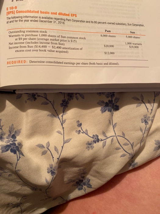  [EPS) Consolidated basic and diluted EPS at and for the year