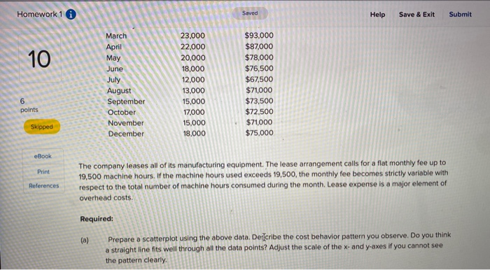 Question 3 - Mixed cost analysis and relevant ranges 10 The Roakes