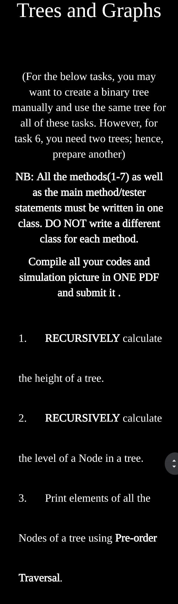  please solve the problems completely.. please... Trees and Graphs (For the