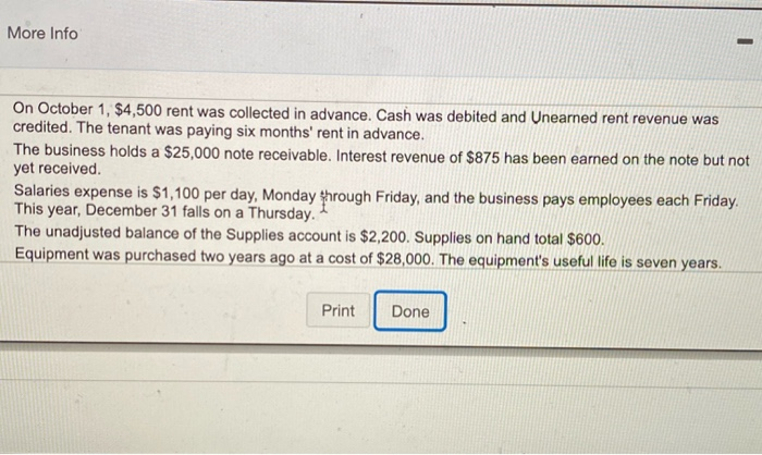 fiscal year-end, for each of the following independent situations. No other adjusting