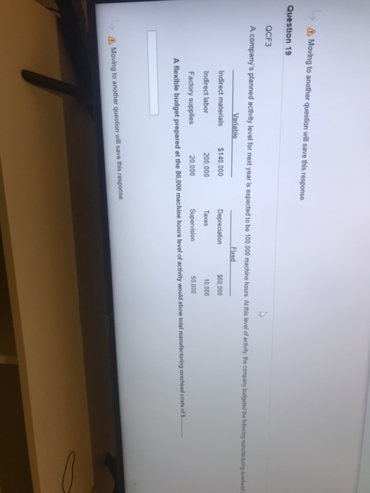  Moving to another question will save this response. Question 19 QCF3