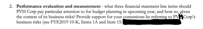2. Performance evaluation and measurement - what three financial statement line