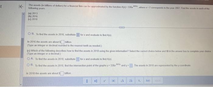 or a decint] A. To find the assets in 2013 , suhstitate