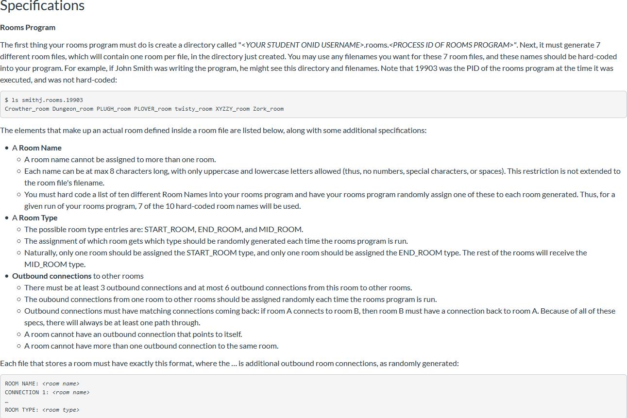 on how to randomly generate the rooms as well as creating separate