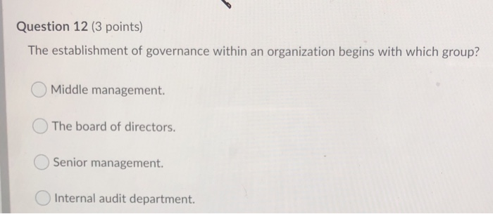 organization is responsible for establishing the overall strategic objectives of the company?
