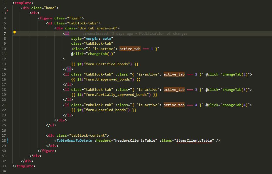  Required : "Use one data table independant from tabs, then based