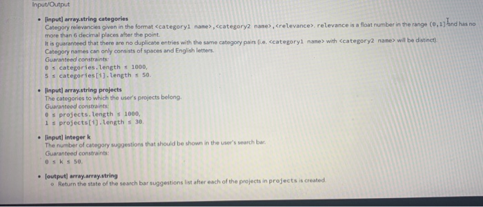 two categories has a relevance score from 0 to 1, which represents