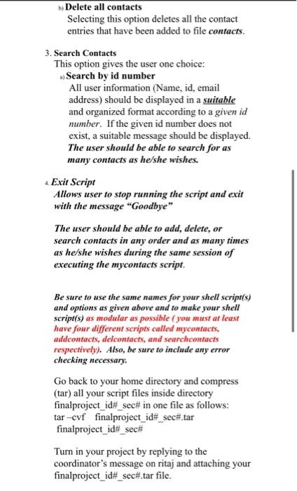 Under your home directory, create a directory called 'finalproject_yourstudentidnumber_yoursection (example finalproject_1200123_sec I)