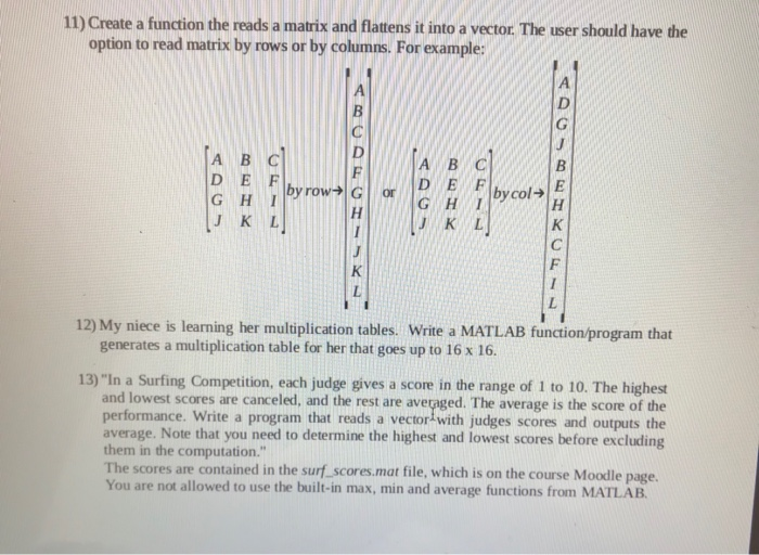 a script that runs examples for each of your functions. 7) Create