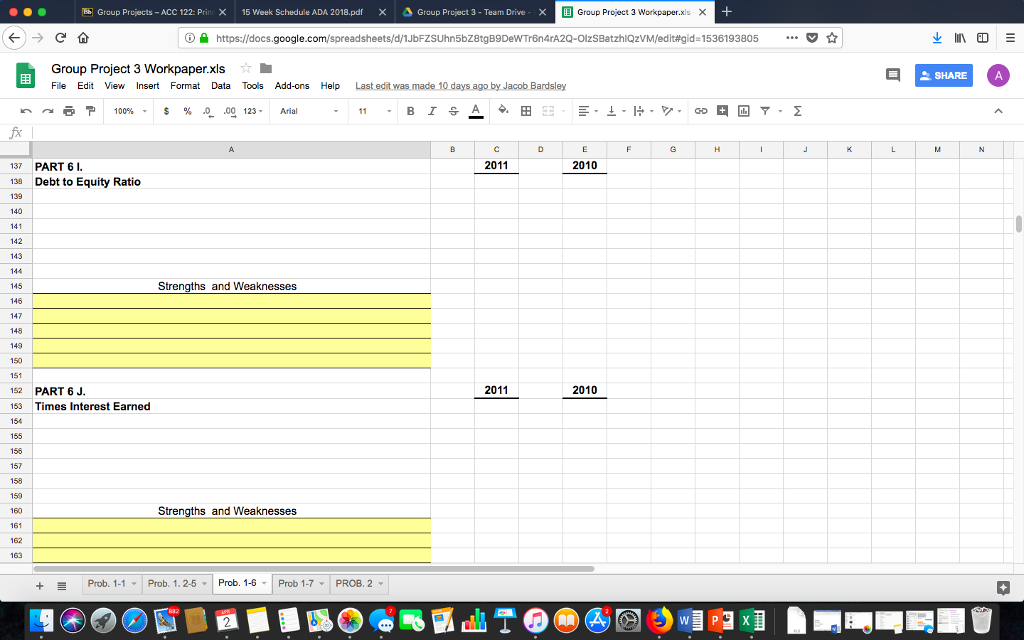 Group Project Problem 1 100 Points The comparative financial statements of the