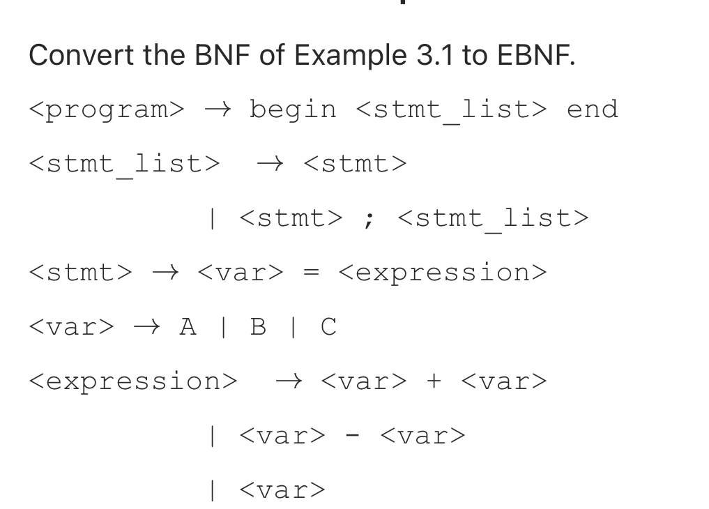  Does this grammar have any recursion or implied iteration that should
