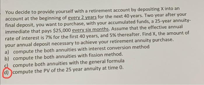  Please answer part d using formula without using excel You decide