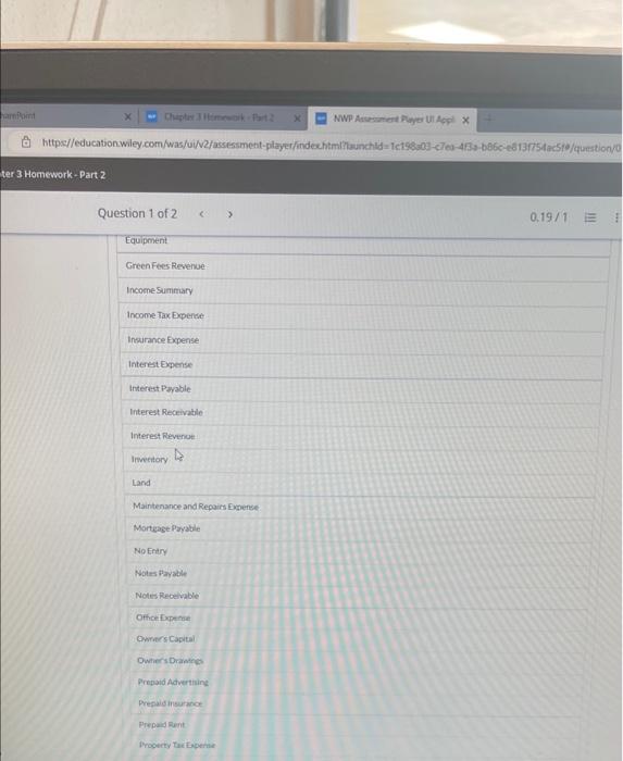 is required, select "No entry" for the account titles and enter O