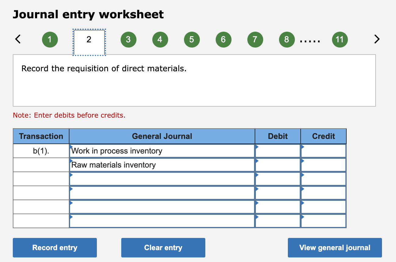 and 138 . Note: Enter debits before credits. (2) 3 4 5