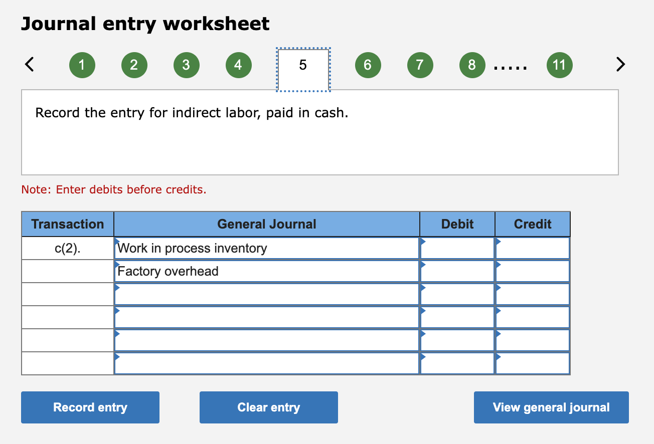 138. Note: Enter debits before credits. Journal entry worksheet Record the entry