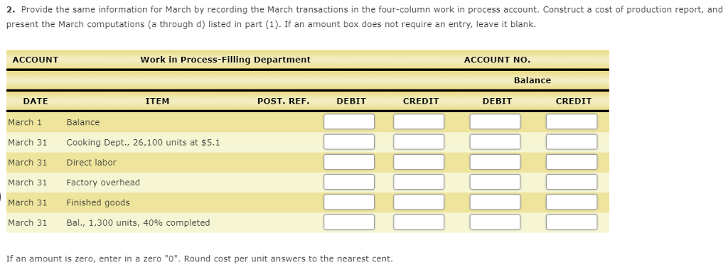 entered from the cooking process at the beginning of the filling process.