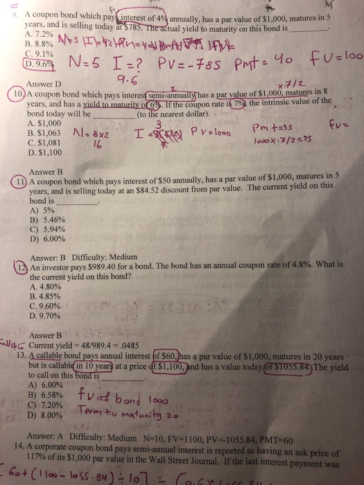  Could you please solve questions 10-11-12 using the calculator? A coupon