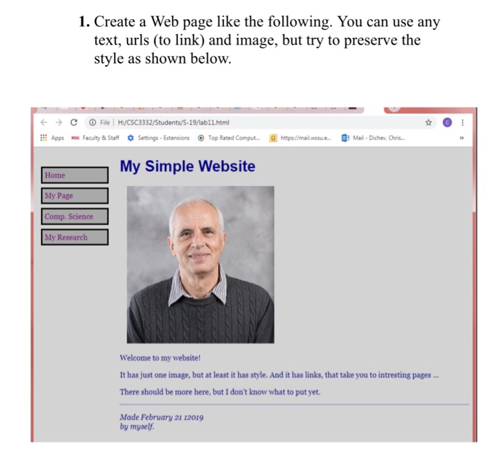 HTML 5 , Validate with w3 validator no erros 1. Create a