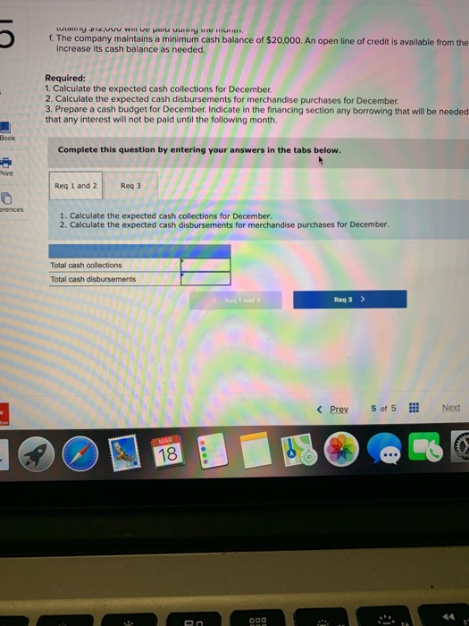 cash budget for Ashton Company, a distributor of exercise equipment. The following