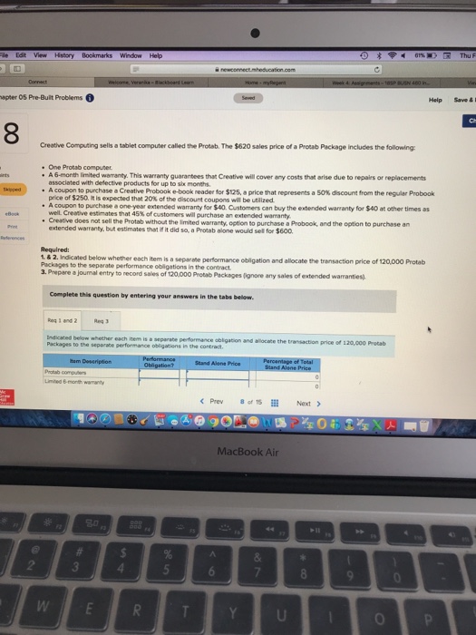  lookmarks Window Help apter 05 Pre-Built Problems Help Save& 8 Creative