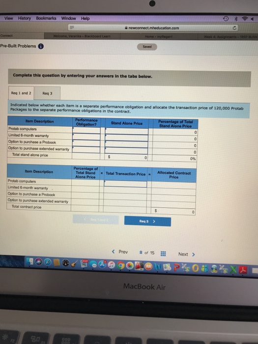 Computing sells a tablet computer called the Protab. The $620 sales price