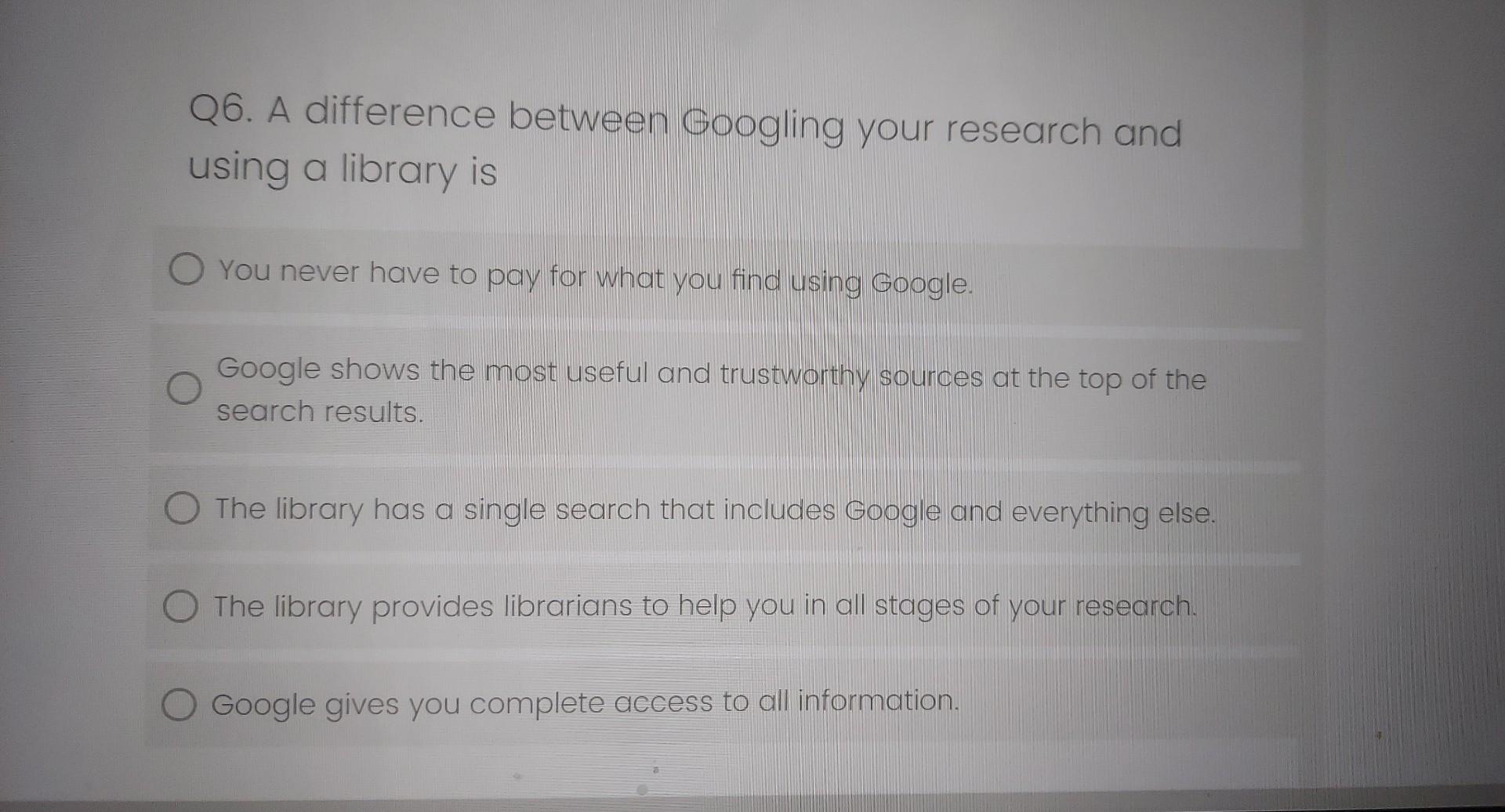 Author Q5. Scholarly journal articles are often good resources for college-level research