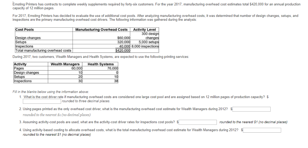 Ernsting Printers has contracts to complete weekly supplements required by forty-six