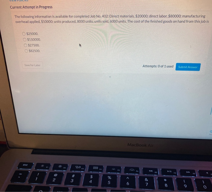  Current Attempt in Progress The following information is available for completed