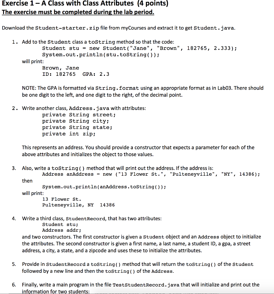  For Student.java coding 7 public class Student { 8 // attributes