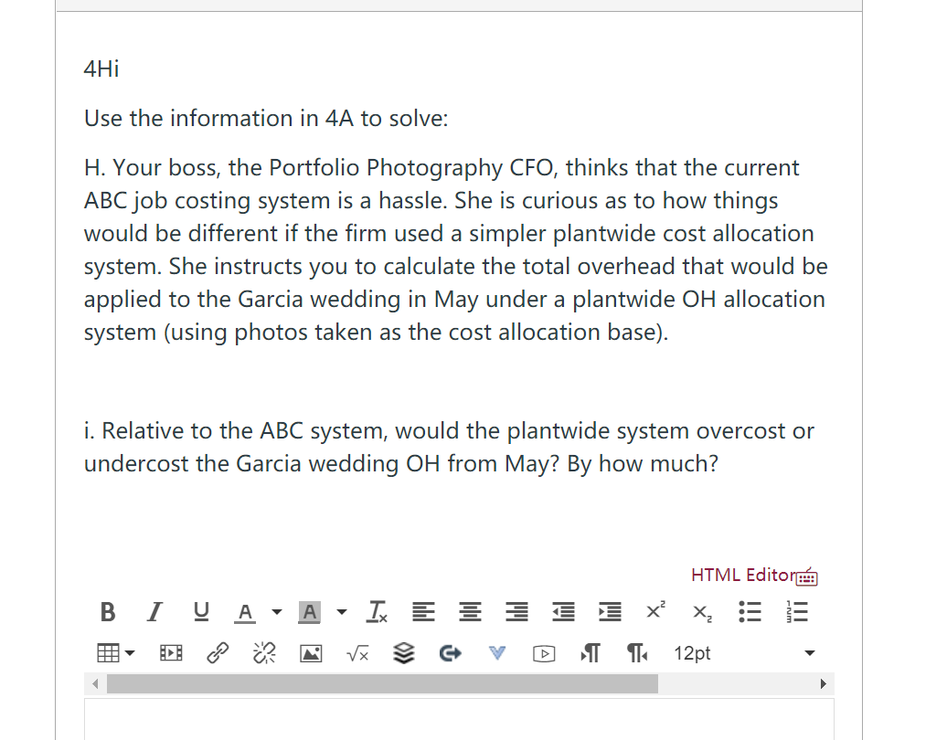 among four separate indirect cost pools: camera overhead (leases and maintenance on