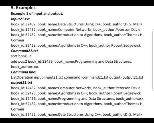 information. Each book's information format will be: book id:book id, book name:book