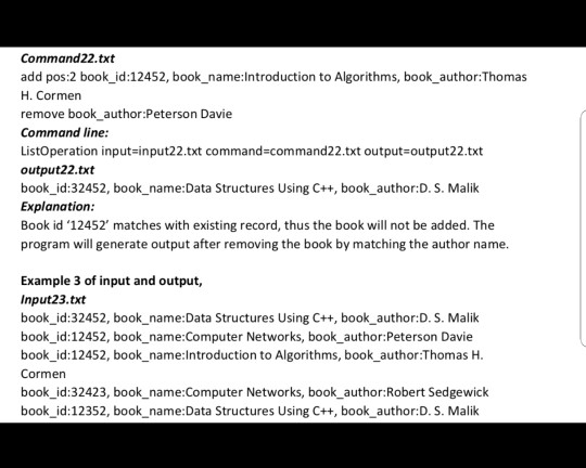 that you need to execute. You may get add, remove, or sort