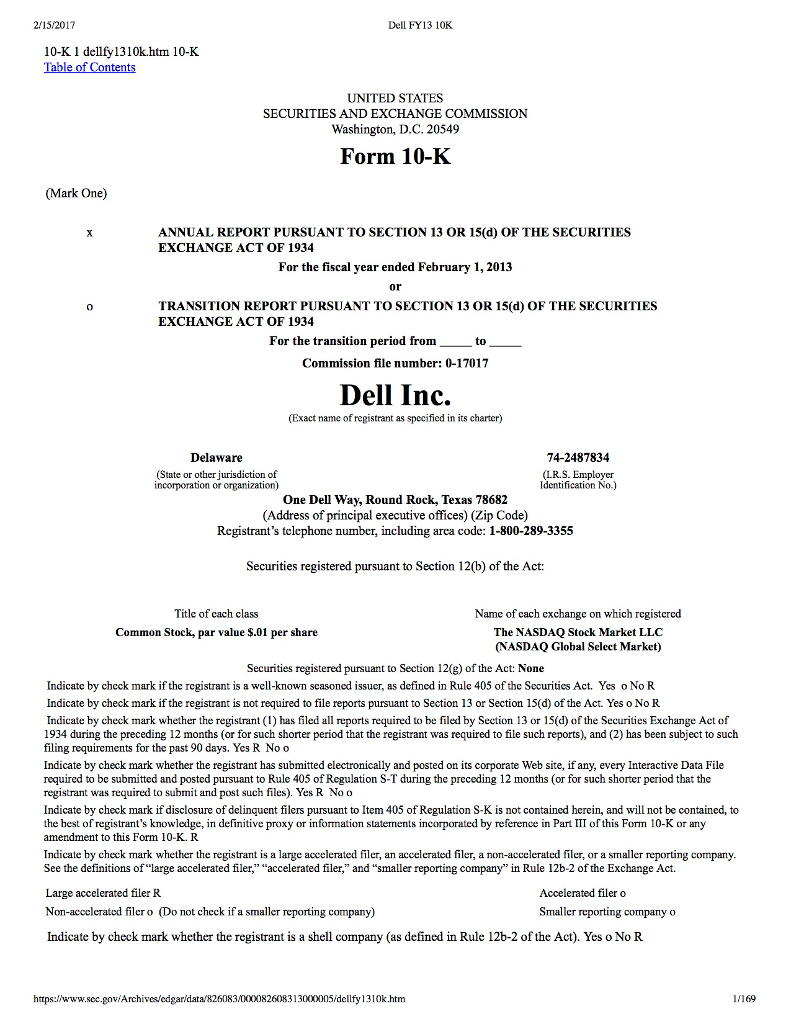 Dell Select two companies in the same industry that are publicly traded