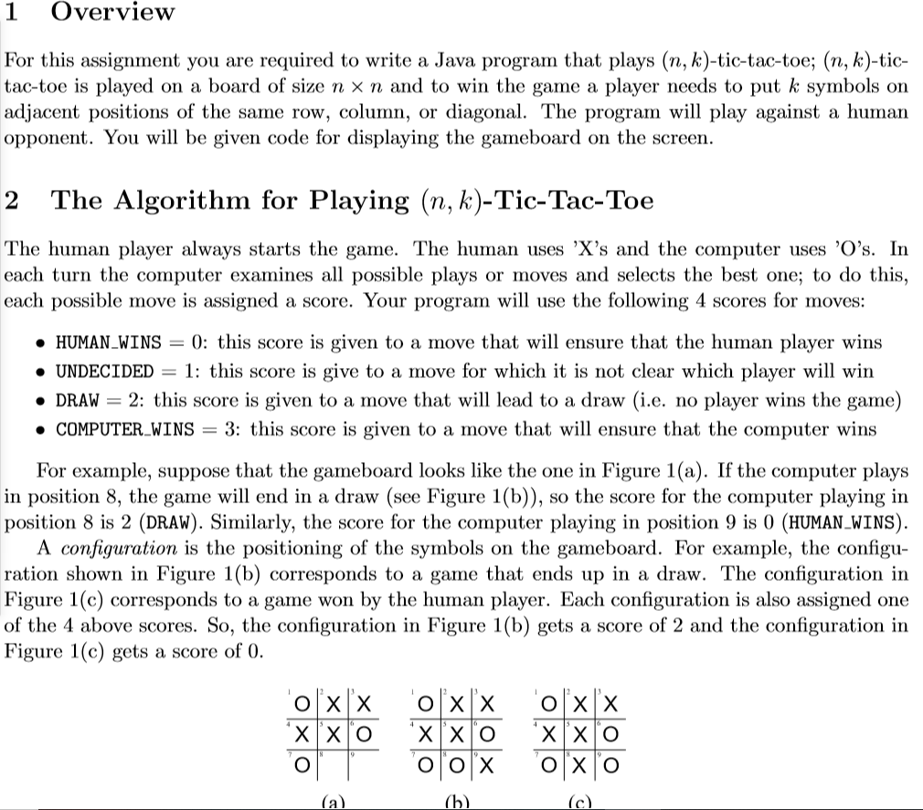  1 Overview For this assignment you are required to write a