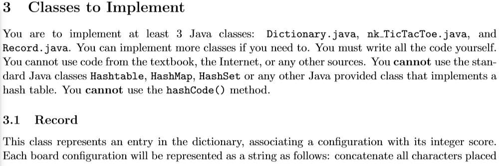 Java program that plays (n, k)-tic-tac-toe; (n, k)-tic- tac-toe is played on