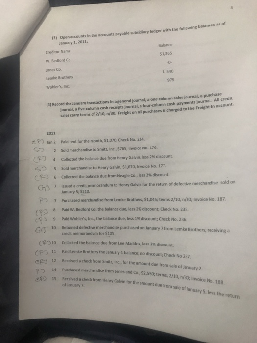 January. All salaries are sales salaries. (13) Prepare a statement of owners