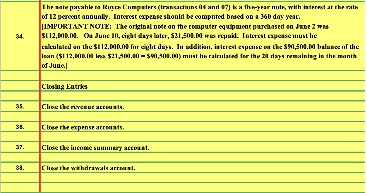 $38,500.00 in his new business, Byte of Accounting. \end{tabular} \\ \hline 02.