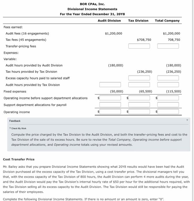 audits of both public companies and privately owned companies. BOR's CPAs also