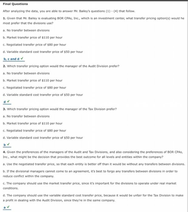 division is composed of two cost centers. The Audit Division is composed